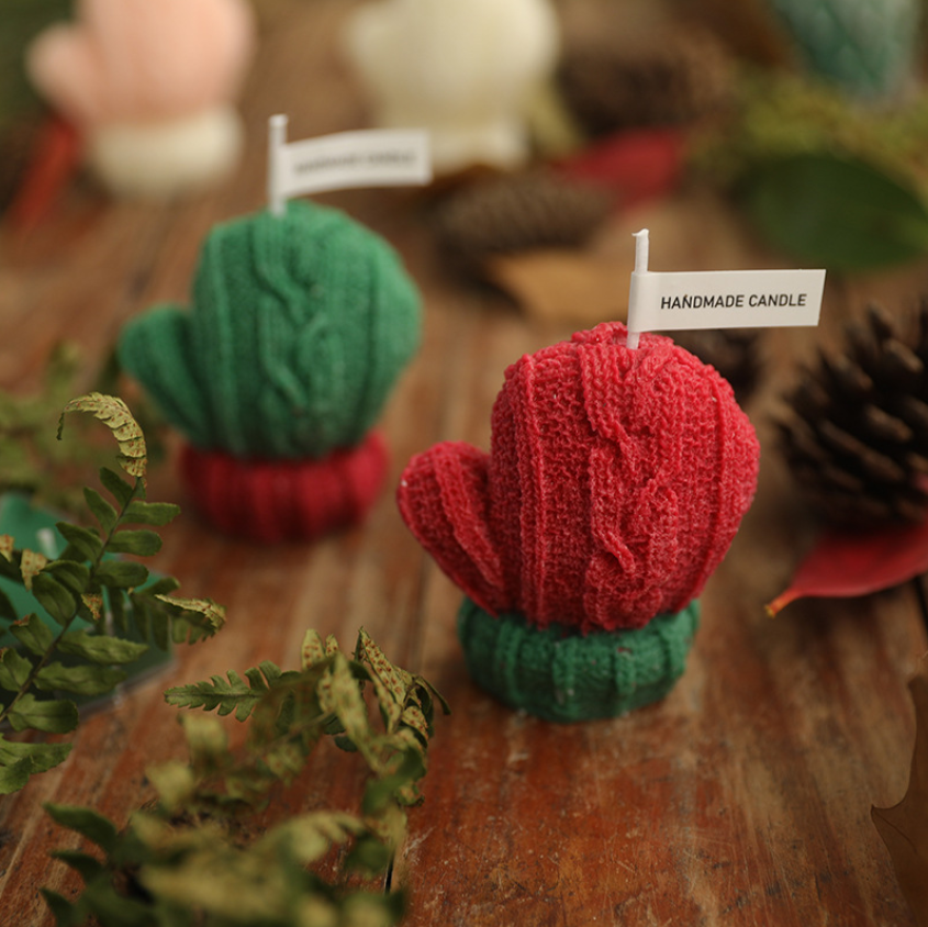 Christmas wool small gloves scented candles