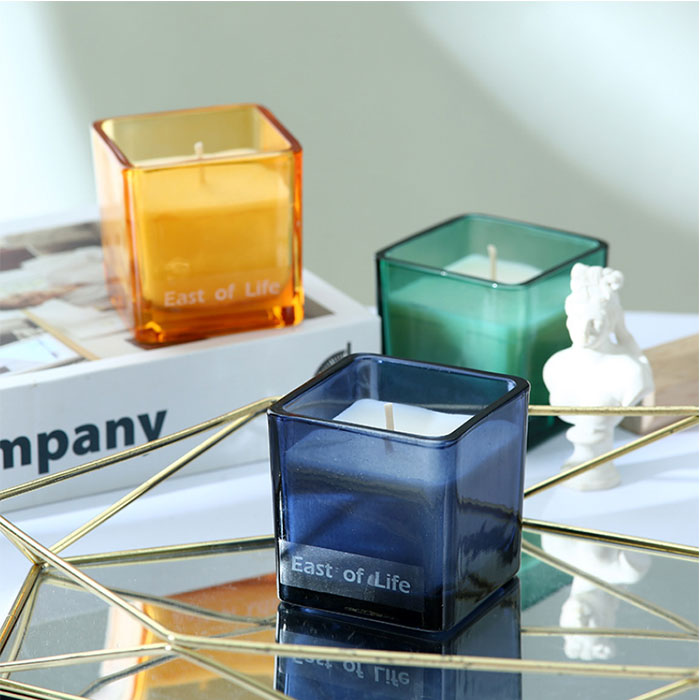 Square Scented Glass Candle