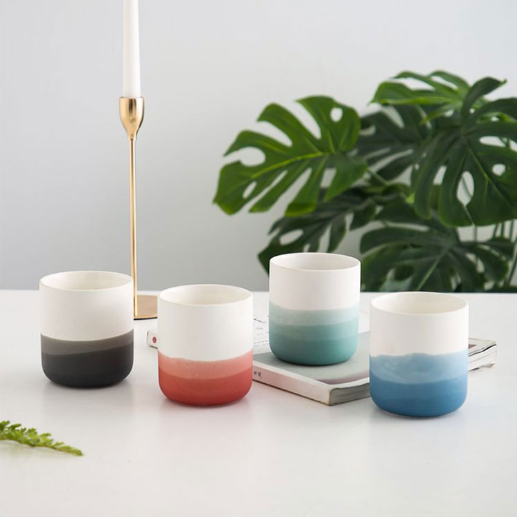 Progressive Color Ceramic Candle