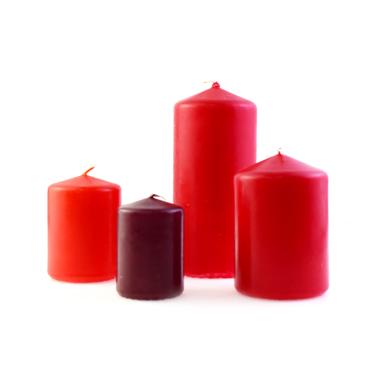 Red Pillar Candle