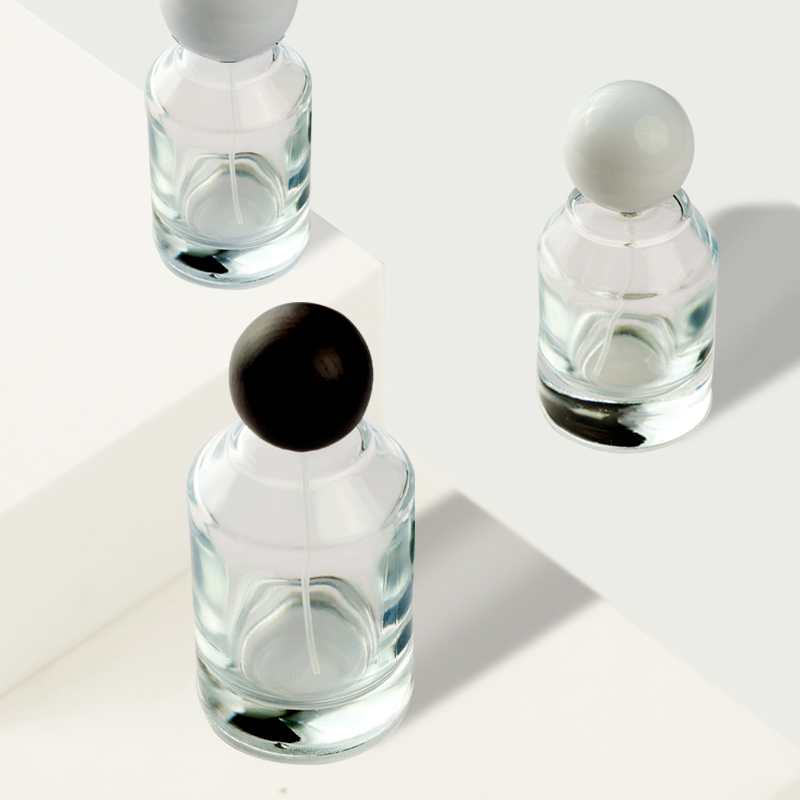 Glass Perfume Bottle with Round Ball Cap